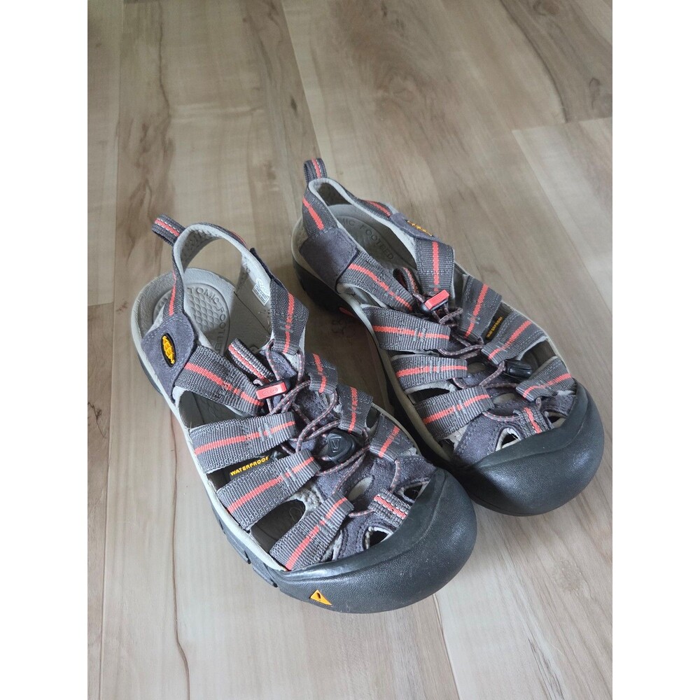 Keen Newport H2 Sandals Grey Orange Hiking Camping Adjustable Women's 9